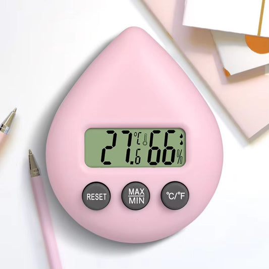Modern Drop-Shaped Digital Thermo-Hygrometer